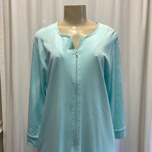 Tiffany Blue Zipper Robe Size Small